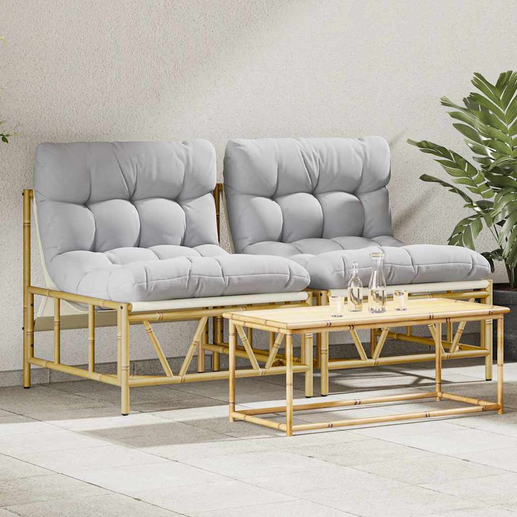 vidaXL Gartenstuhl 2 pcs Hellgrau 75 x 75 x 71 cm Stahl