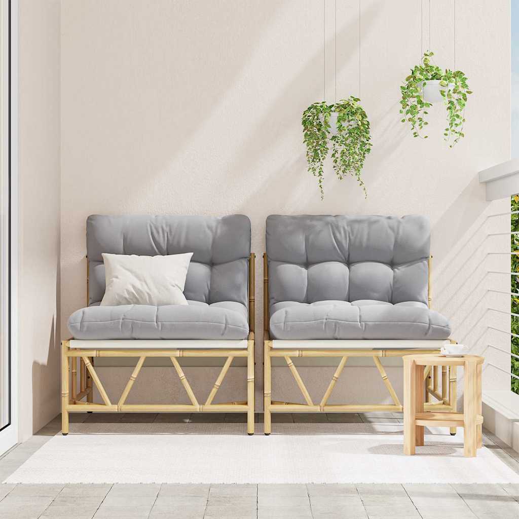 vidaXL Gartenstuhl 2 pcs Hellgrau 75 x 75 x 71 cm Stahl