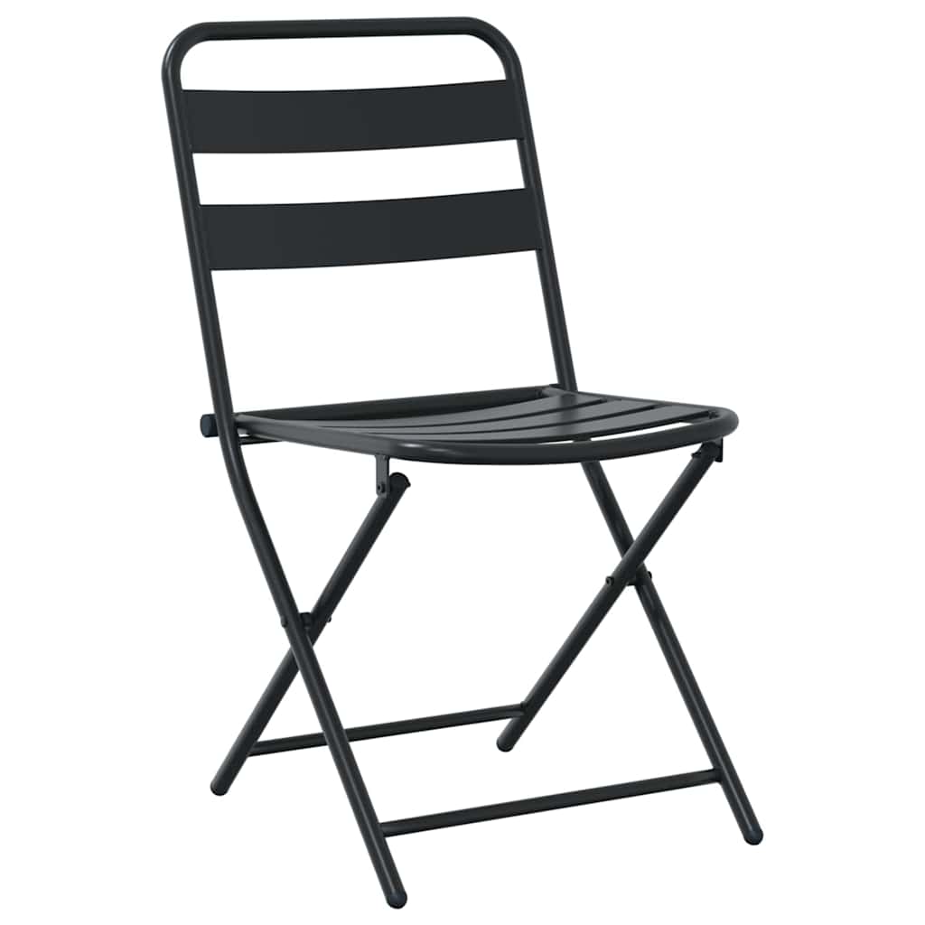 vidaXL Garten Bistro Set 3 pcs Anthrazit Stahl