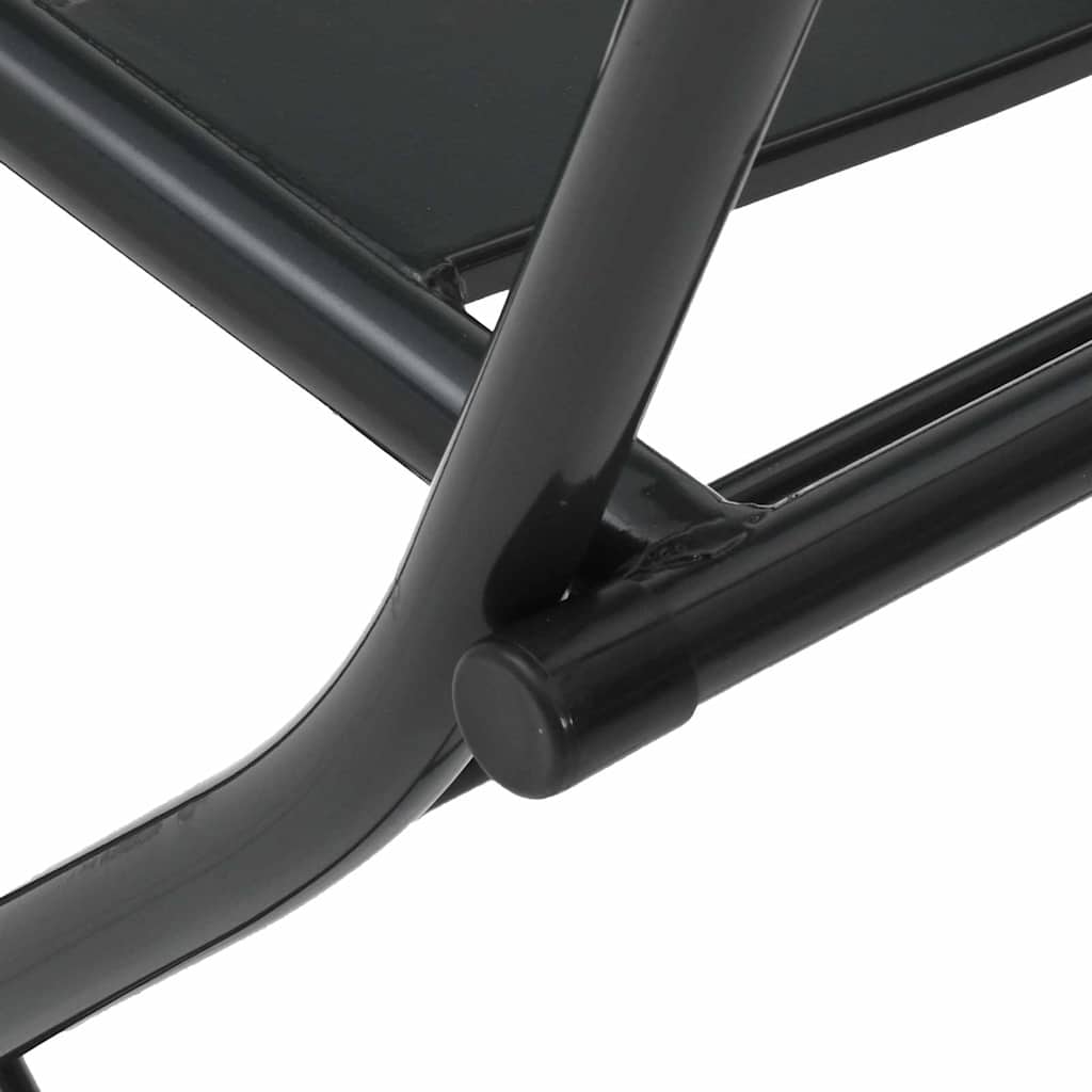 vidaXL Garten Bistro Set 3 pcs Anthrazit Stahl