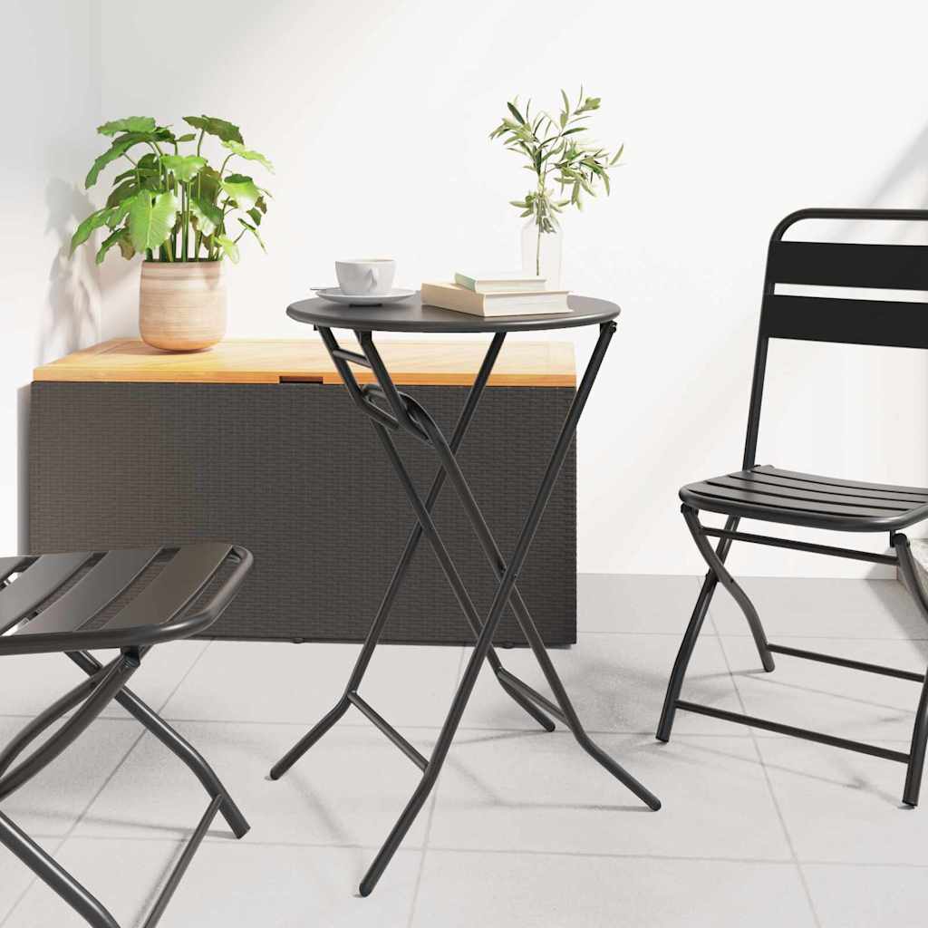 vidaXL Gartentisch Anthrazit 50 x 50 x 72 cm Metall