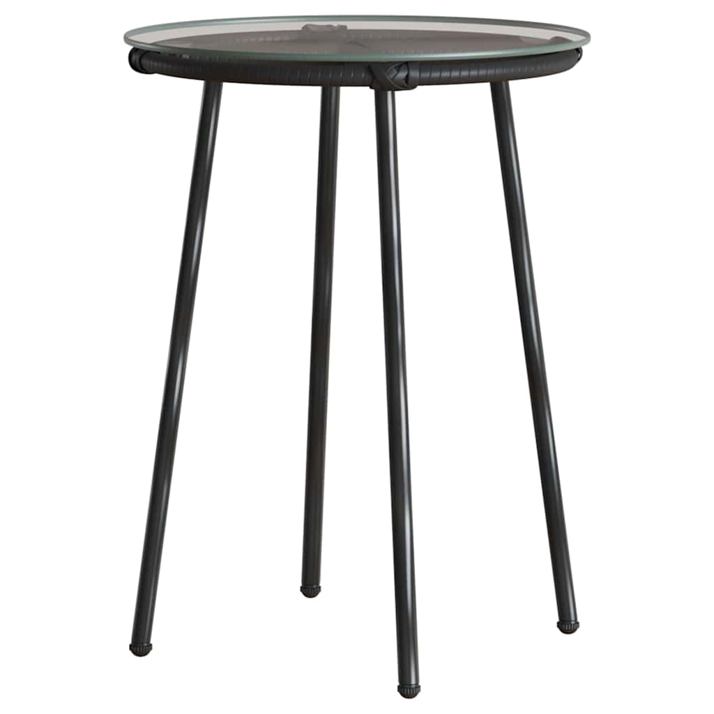 vidaXL Garten Essgruppe 3 pcs Schwarz und Anthrazit