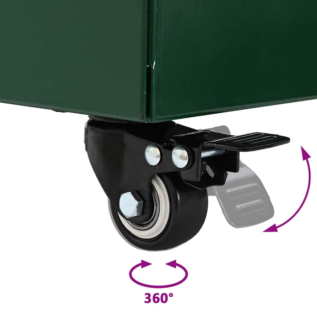 vidaXL Sonnenschirmständer Grün 45 x 45 x 45 cm Stahl