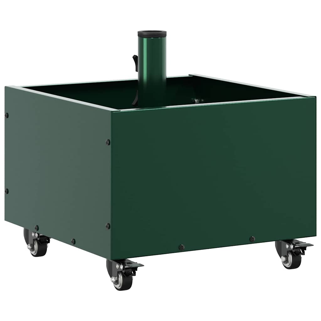 vidaXL Sonnenschirmständer Grün 45 x 45 x 45 cm Stahl