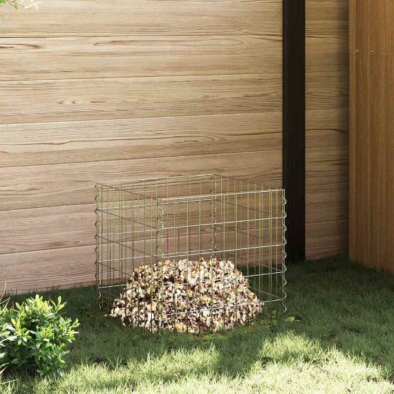 vidaXL Quadratischer Komposter 50 x 50 x 50 cm Eisen