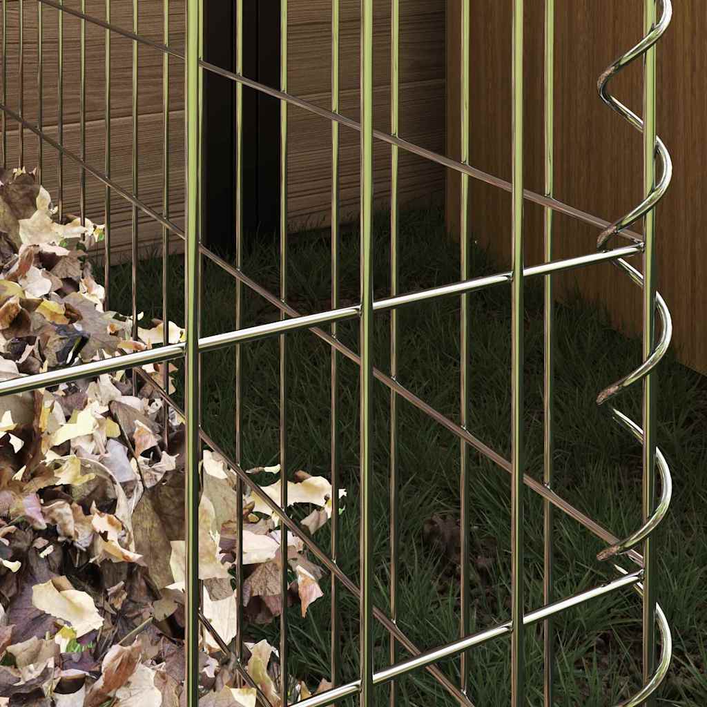 vidaXL Quadratischer Komposter 50 x 50 x 50 cm Eisen