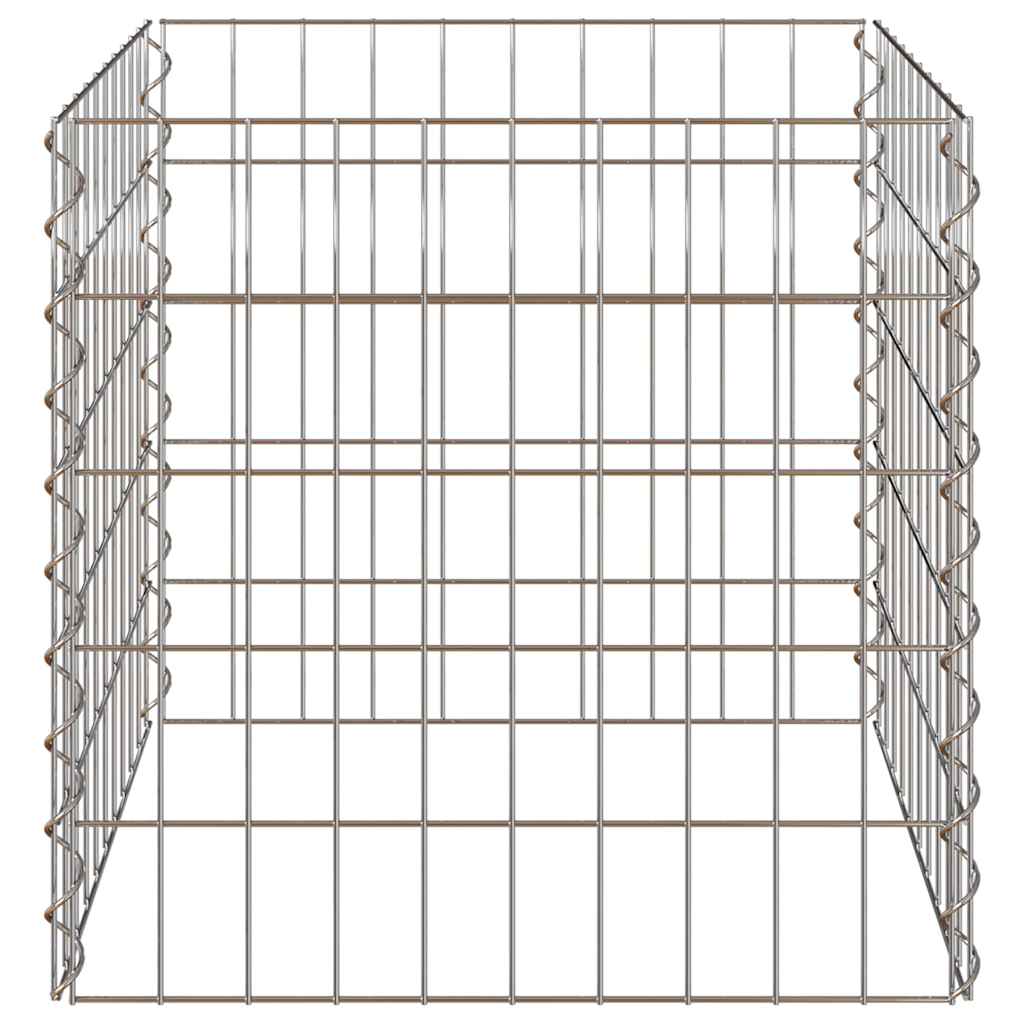 vidaXL Quadratischer Komposter 50 x 50 x 50 cm Eisen
