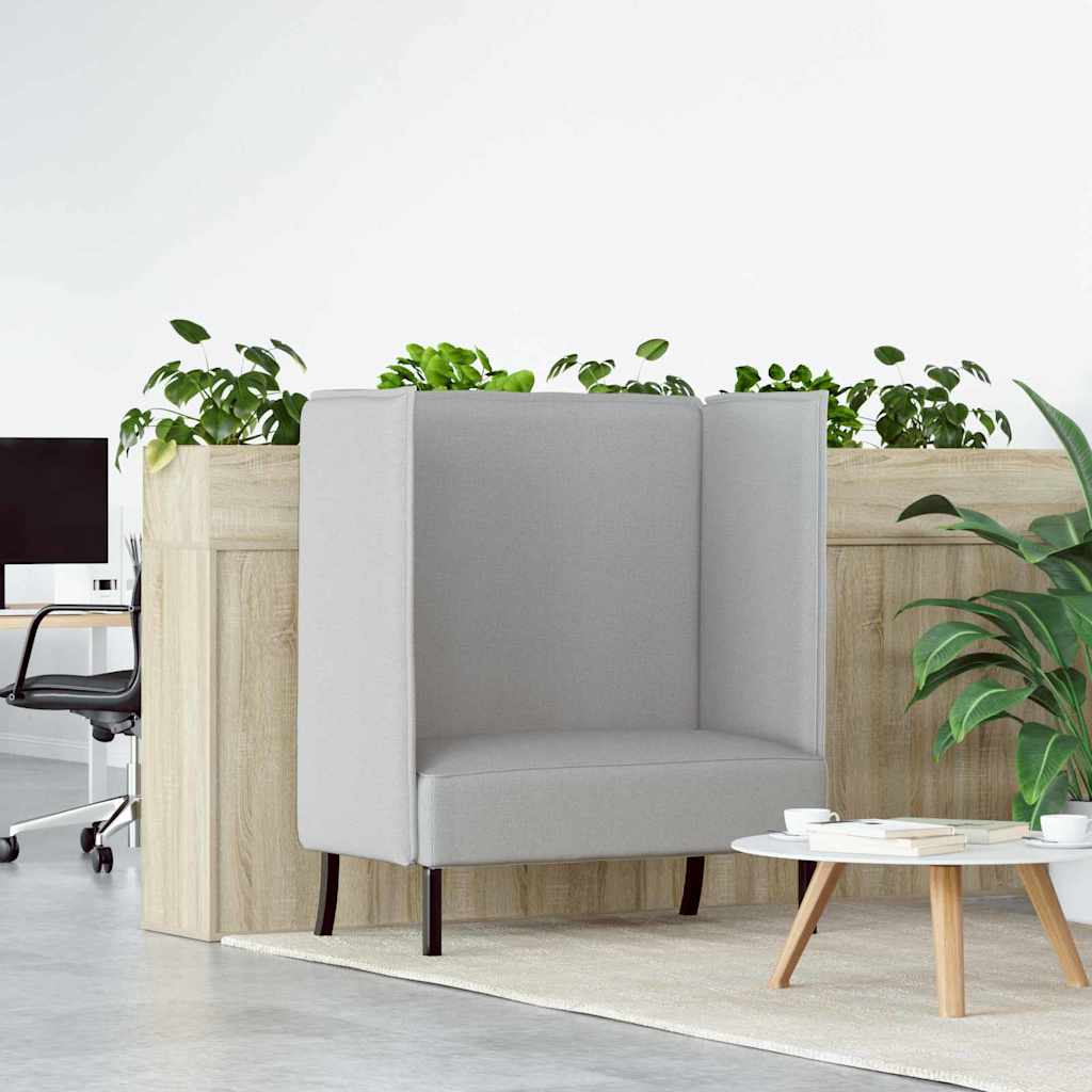 vidaXL Hoher Rücken Sofa Hellgrau 109 x 56 x 121 cm Stoff