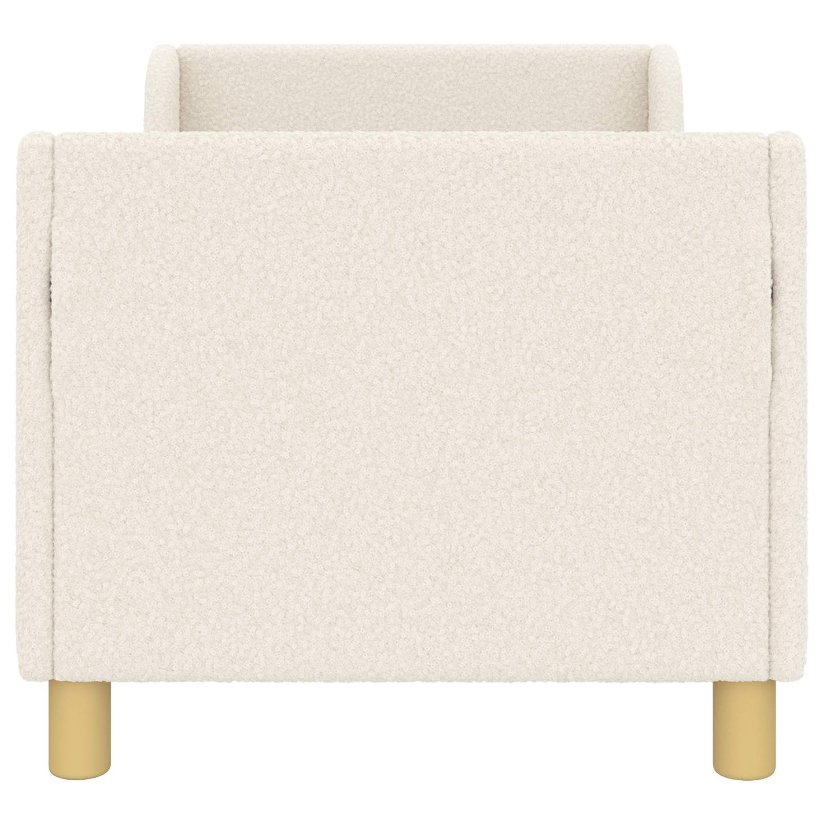 vidaXL Kinderbettgestell mit Kopfteil Creme 70 x 140 cm Schafstoff