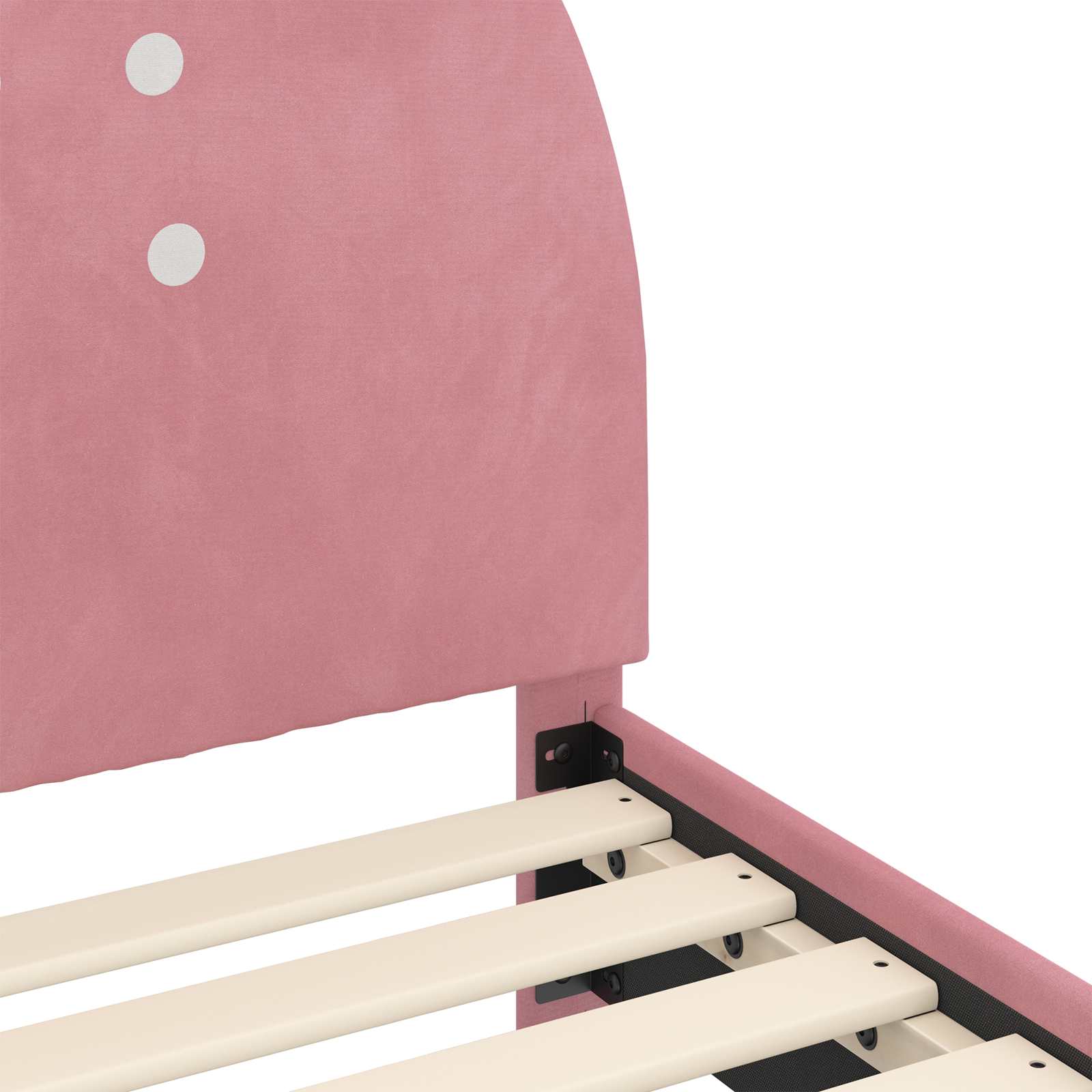 vidaXL Kinderbettgestell mit Kopfteil Rosa 70 x 140 cm Samt