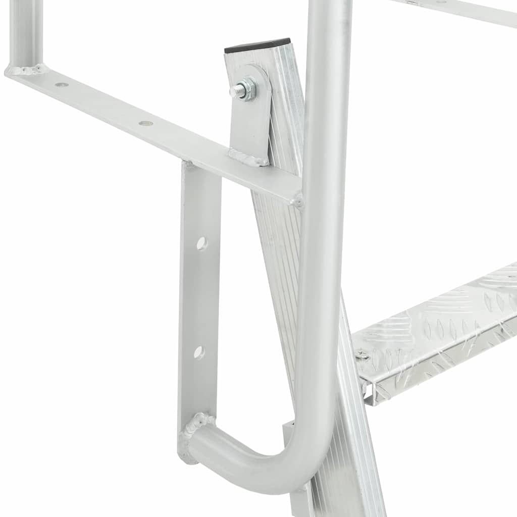vidaXL 3-Step Dock Ladder Silber 58 x 77 x 144 cm Aluminium