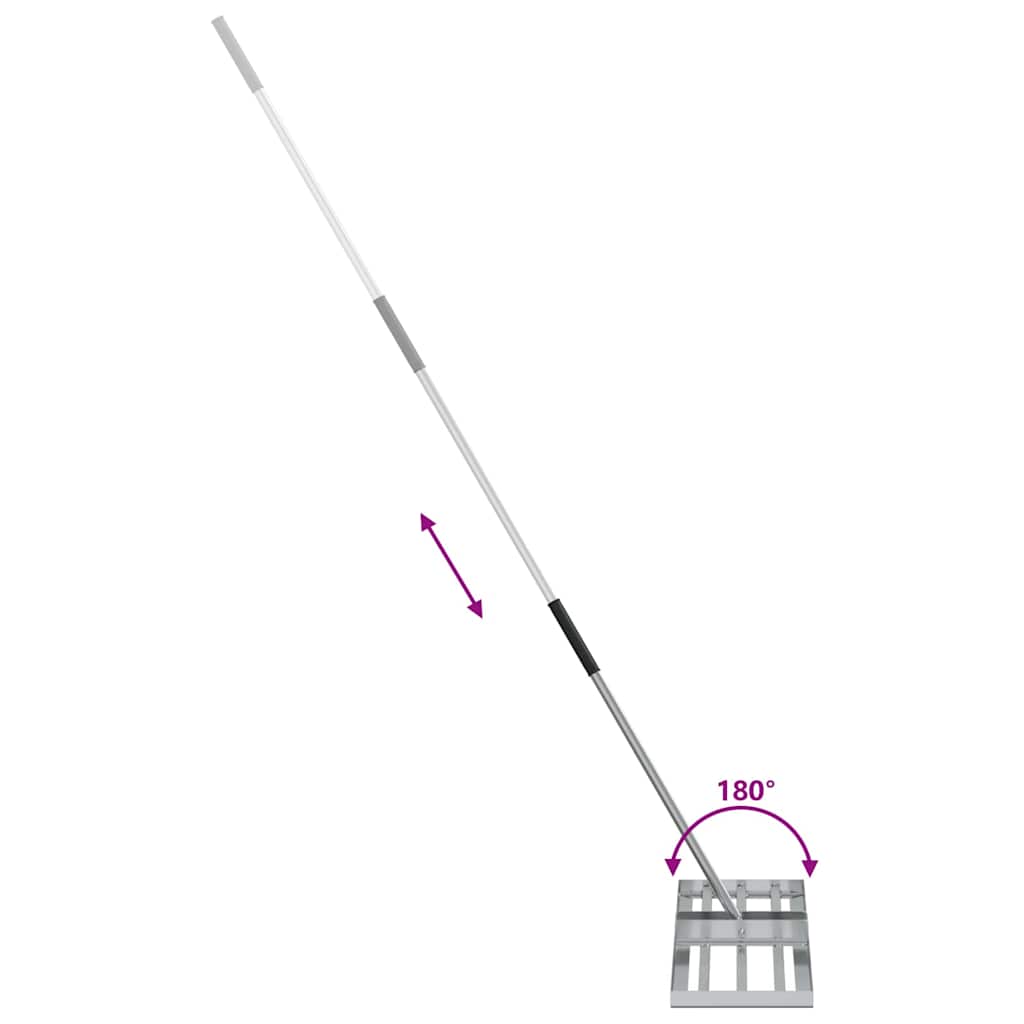 vidaXL Gartenrechen Silber 75 x 25 x 200 cm Edelstahl