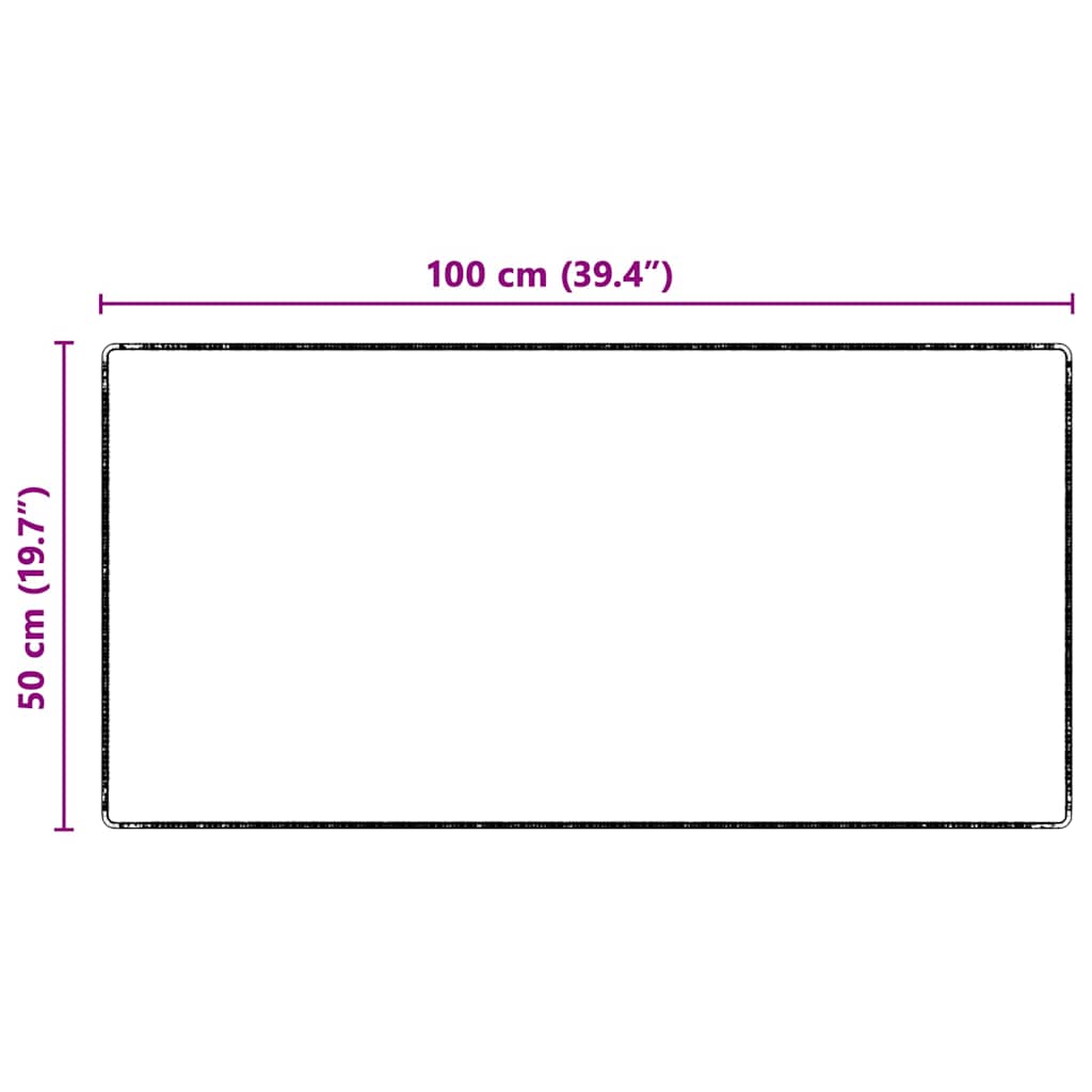 vidaXL Teppichläufer Grau 50 x 100 cm 100% Polypropylen Tuft