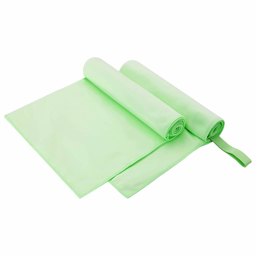vidaXL Sporthandtücher 2 pcs Dunkelgrau 90 x 180 cm