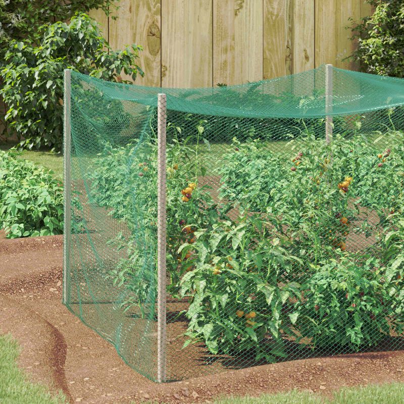 vidaXL Vogelschutznetz Grün 2 x 5 m Polyethylen