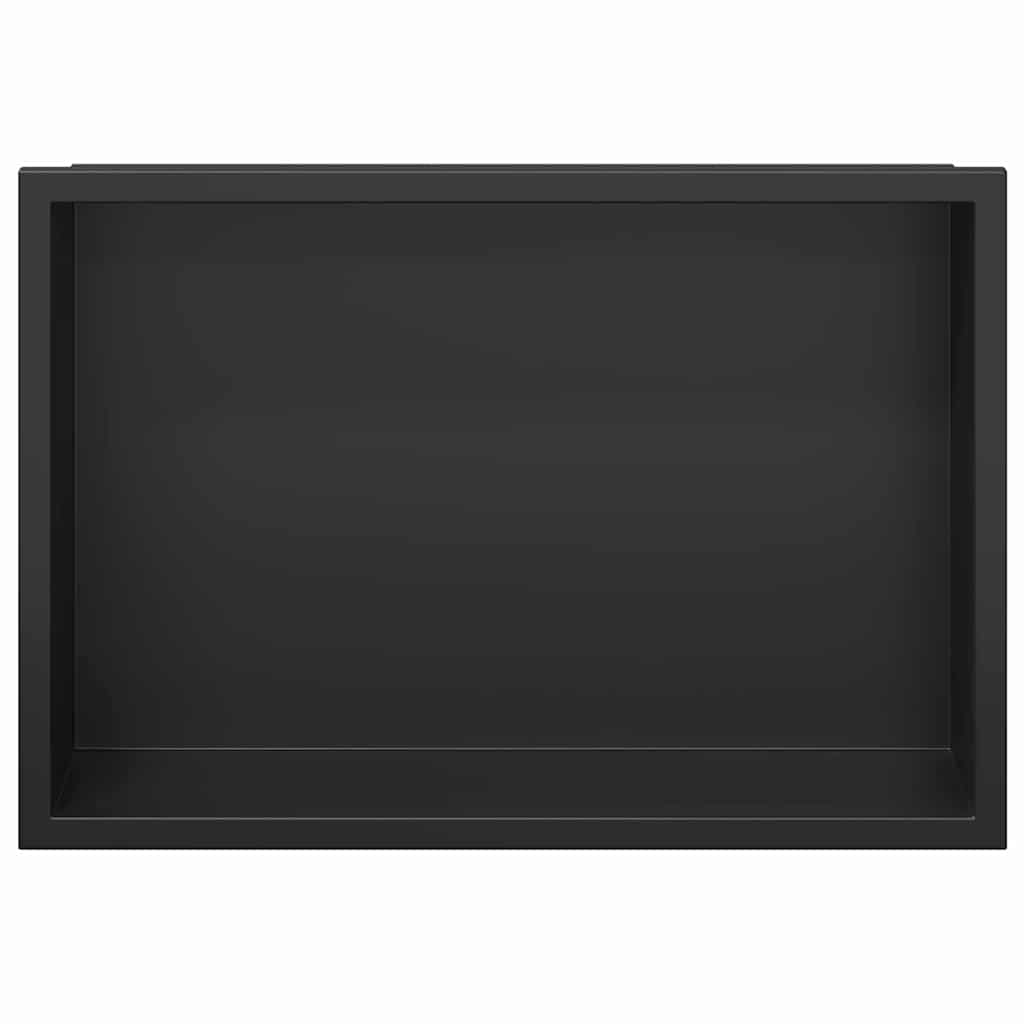 vidaXL Duschnische Schwarz 30 x 20 x 9,5 cm Edelstahl