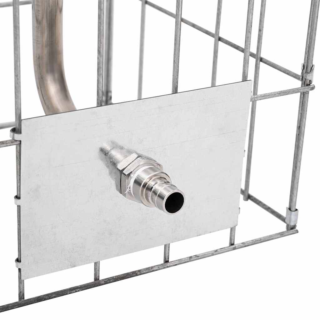 vidaXL Gabionen Wasserhahn Silber 26 x 25 x 50 cm Edelstahl