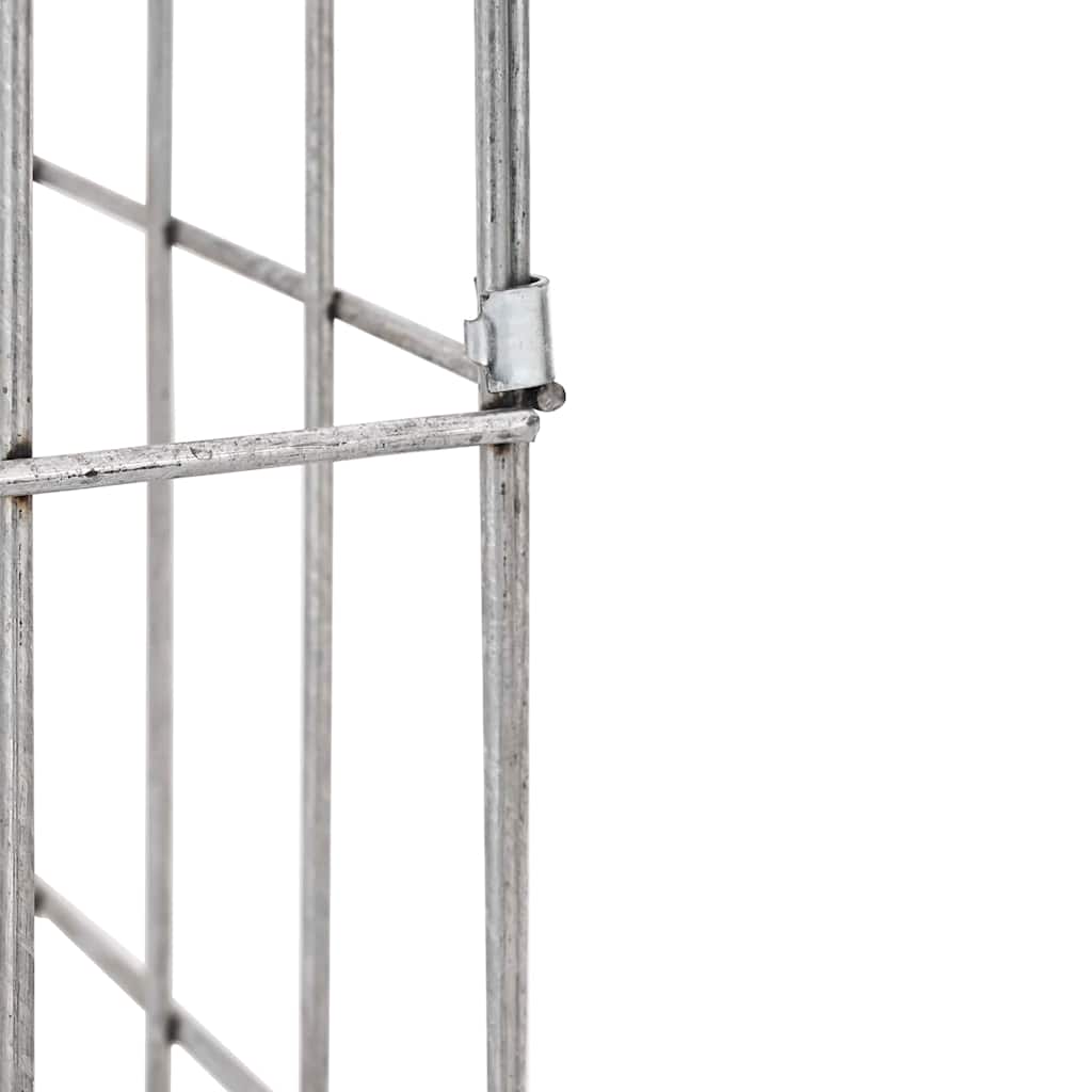 vidaXL Gabionen Wasserhahn Silber 26 x 25 x 50 cm Edelstahl