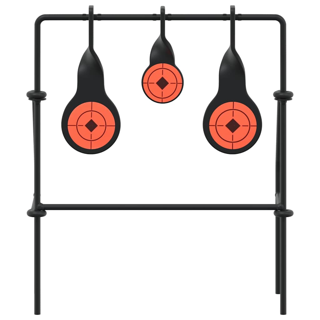 vidaXL Zurücksetzbares Ziel Schwarz 26 x 13 x 31 cm Stahl