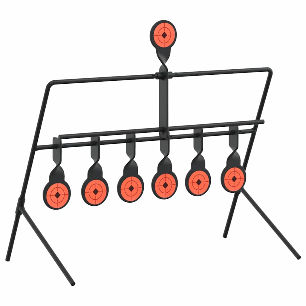 vidaXL Zurücksetzbares Ziel Schwarz 26 x 13 x 31 cm Stahl