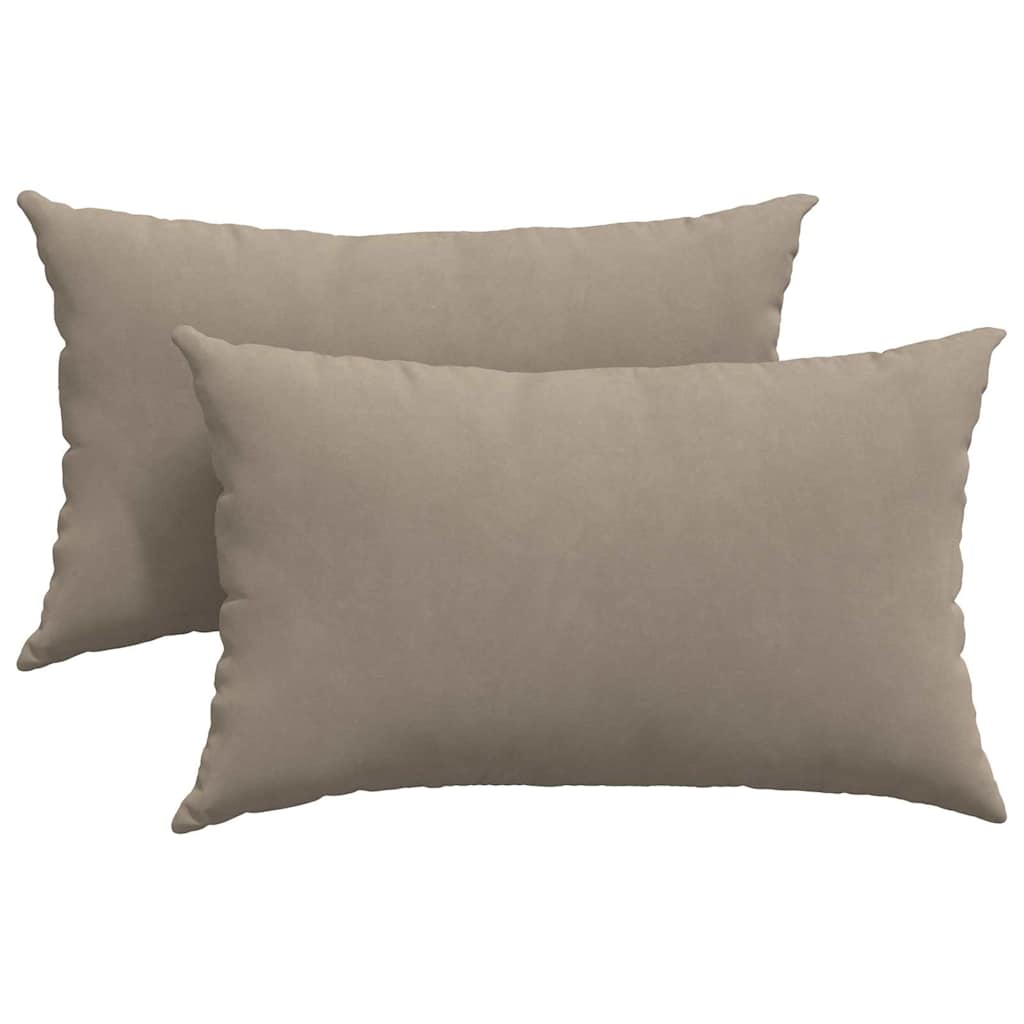 vidaXL Sofakissen 2 pcs Taupe 50 x 30 cm Stoff