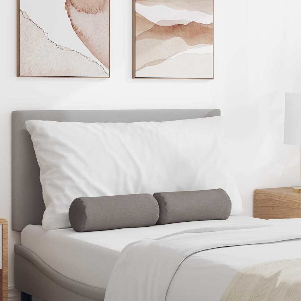 vidaXL Bolsterkissen 2 pcs Hellgrau Ø 15 x 40 cm Stoff