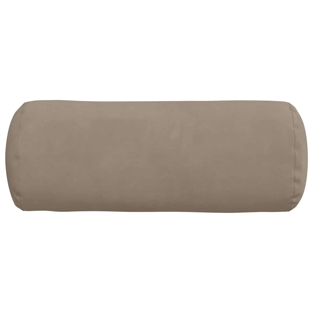 vidaXL Bolsterkissen 2 pcs Taupe Ø 15 x 40 cm Mikrofaserstoff