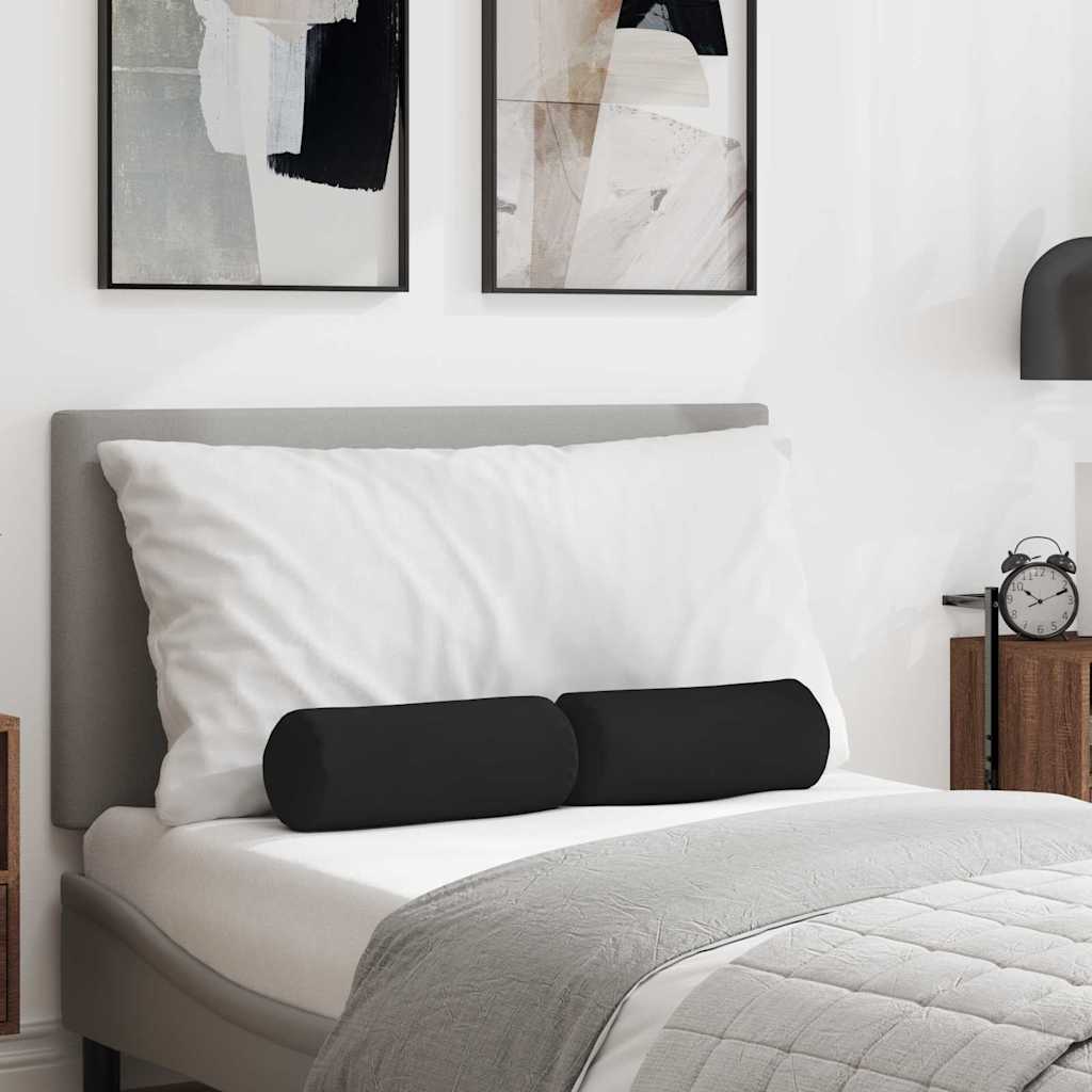 vidaXL Bolsterkissen 2 pcs Taupe Ø 15 x 40 cm Mikrofaserstoff