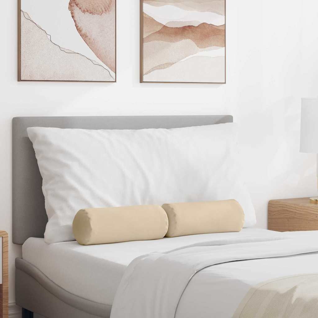 vidaXL Bolsterkissen 2 pcs Taupe Ø 15 x 40 cm Mikrofaserstoff