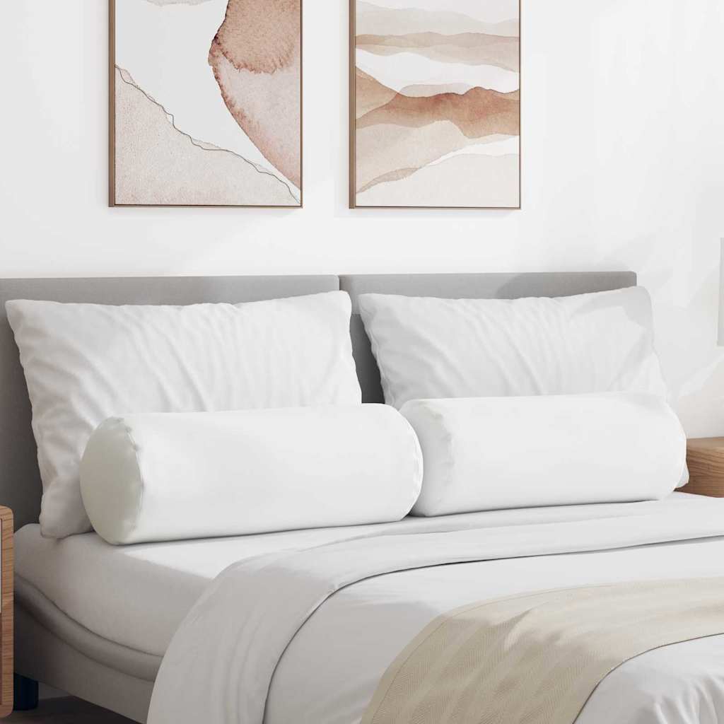 vidaXL Bolsterkissen 2 pcs Hellgrau Ø 15 x 40 cm Stoff