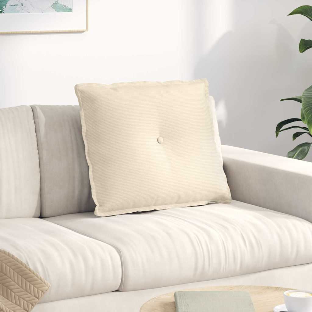 vidaXL Rücken Kissen Hellgrau 50 x 45 cm Cordstoff