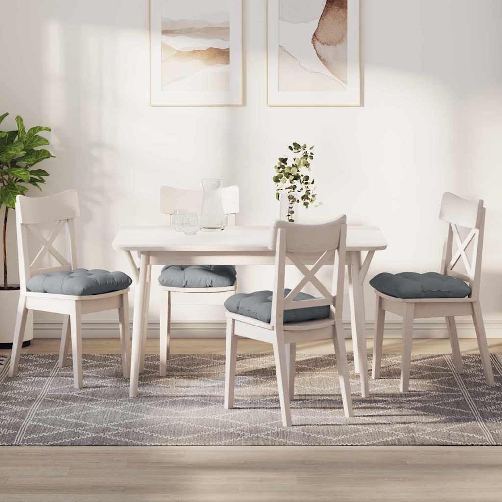 vidaXL Sitzkissen 4 pcs Hellgrau 40 x 40 x 12 cm Stoff