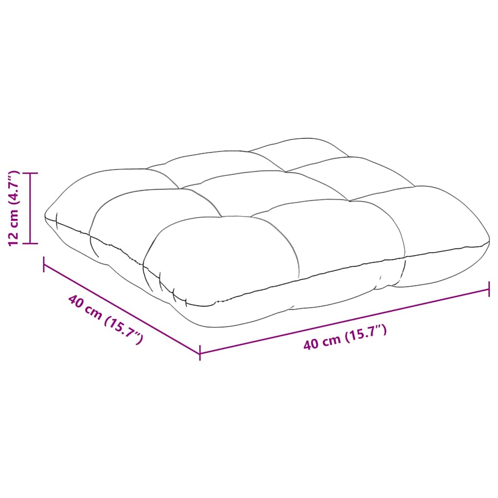 vidaXL Sitzkissen 4 pcs Hellgrau 40 x 40 cm Cordstoff