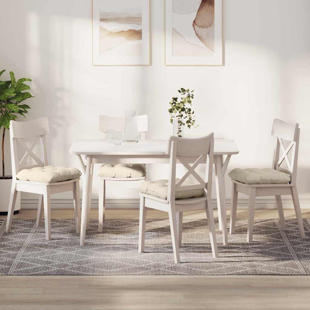 vidaXL Sitzkissen 4 pcs Hellgrau 40 x 40 cm Cordstoff