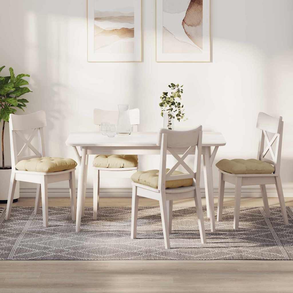 vidaXL Sitzkissen 4 pcs Hellgrau 40 x 40 x 12 cm Stoff