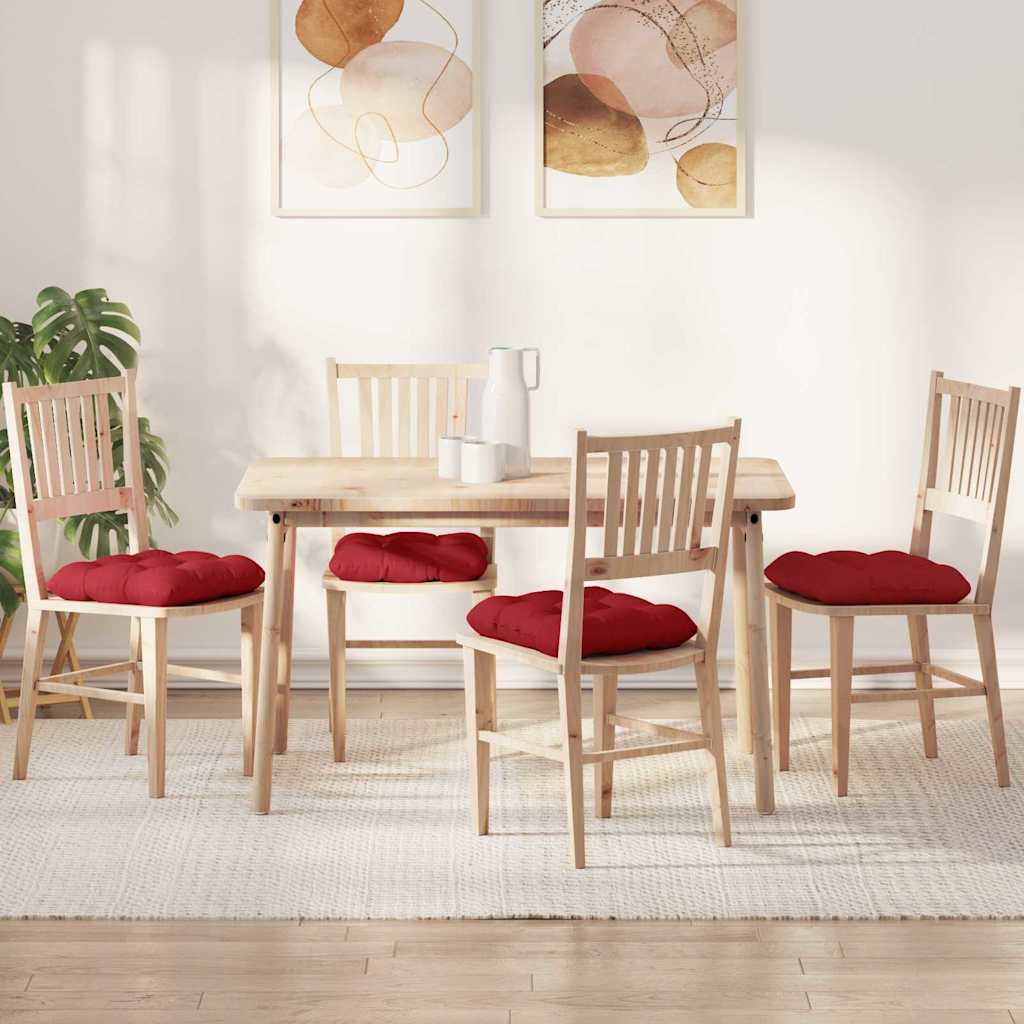 vidaXL Sitzkissen 4 pcs Hellgrau 40 x 40 x 12 cm Stoff