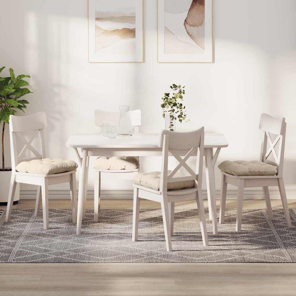 vidaXL Sitzkissen 4 pcs Taupe 40 x 40 cm Mikrofaserstoff