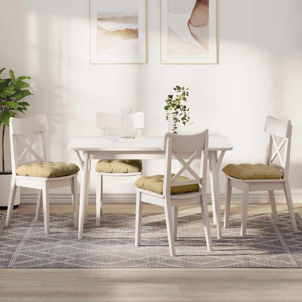 vidaXL Sitzkissen 4 pcs Hellgrau 40 x 40 cm Cordstoff