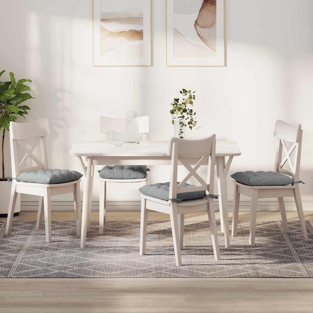 vidaXL Sitzkissen 2 pcs Hellgrau 40 x 40 x 6 cm Stoff