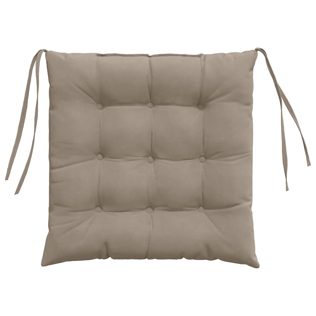 vidaXL Sitzkissen 4 pcs Taupe 40 x 40 x 6 cm Mikrofaser