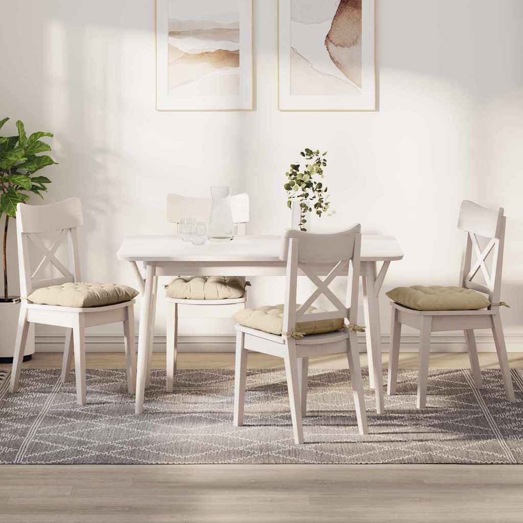 vidaXL Sitzkissen 4 pcs Taupe 40 x 40 x 6 cm Mikrofaser