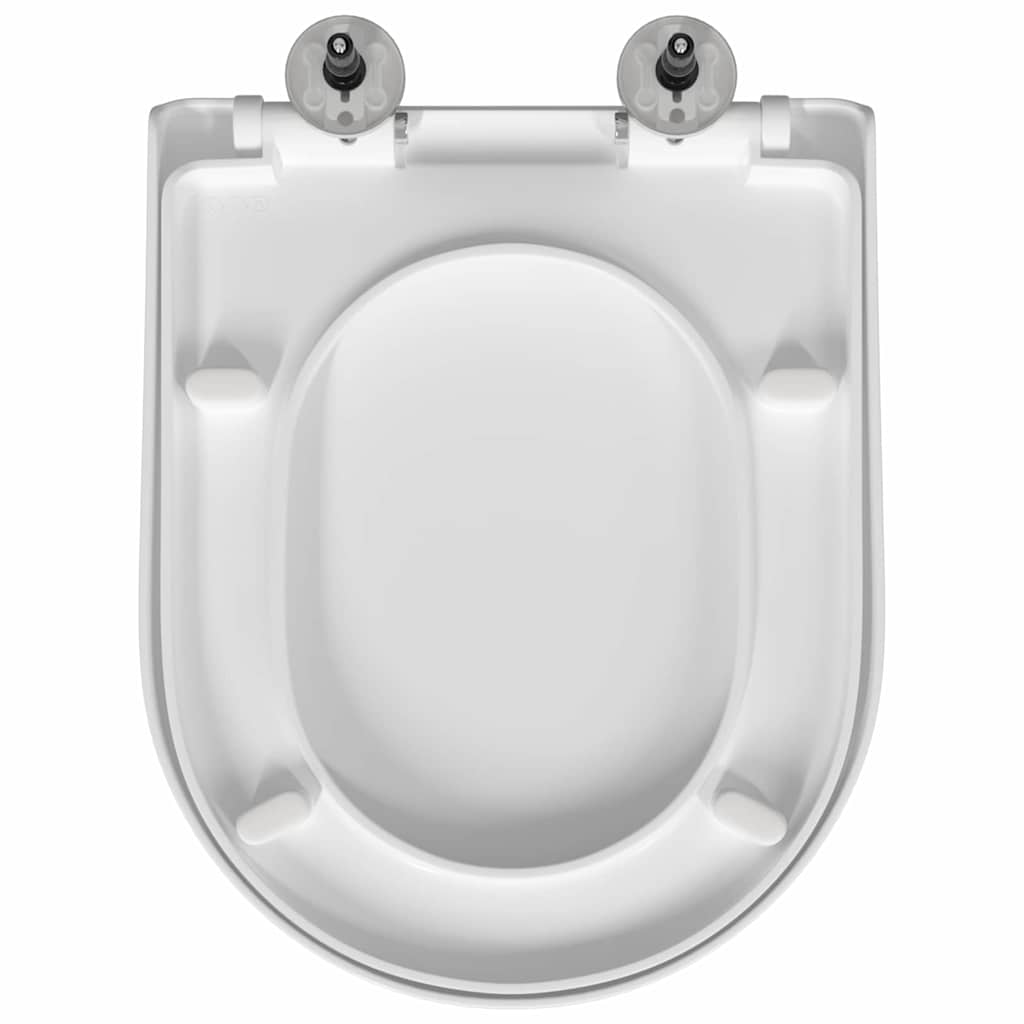 vidaXL Toilettensitz Verstellbar Weiß 48 x 36,5 x 4,5 cm Polypropylen