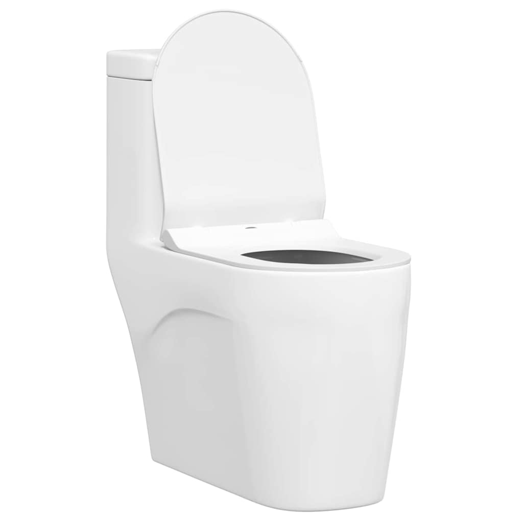 vidaXL Toilettensitz Verstellbar Weiß 48,5 x 36 x 5 cm Polypropylen