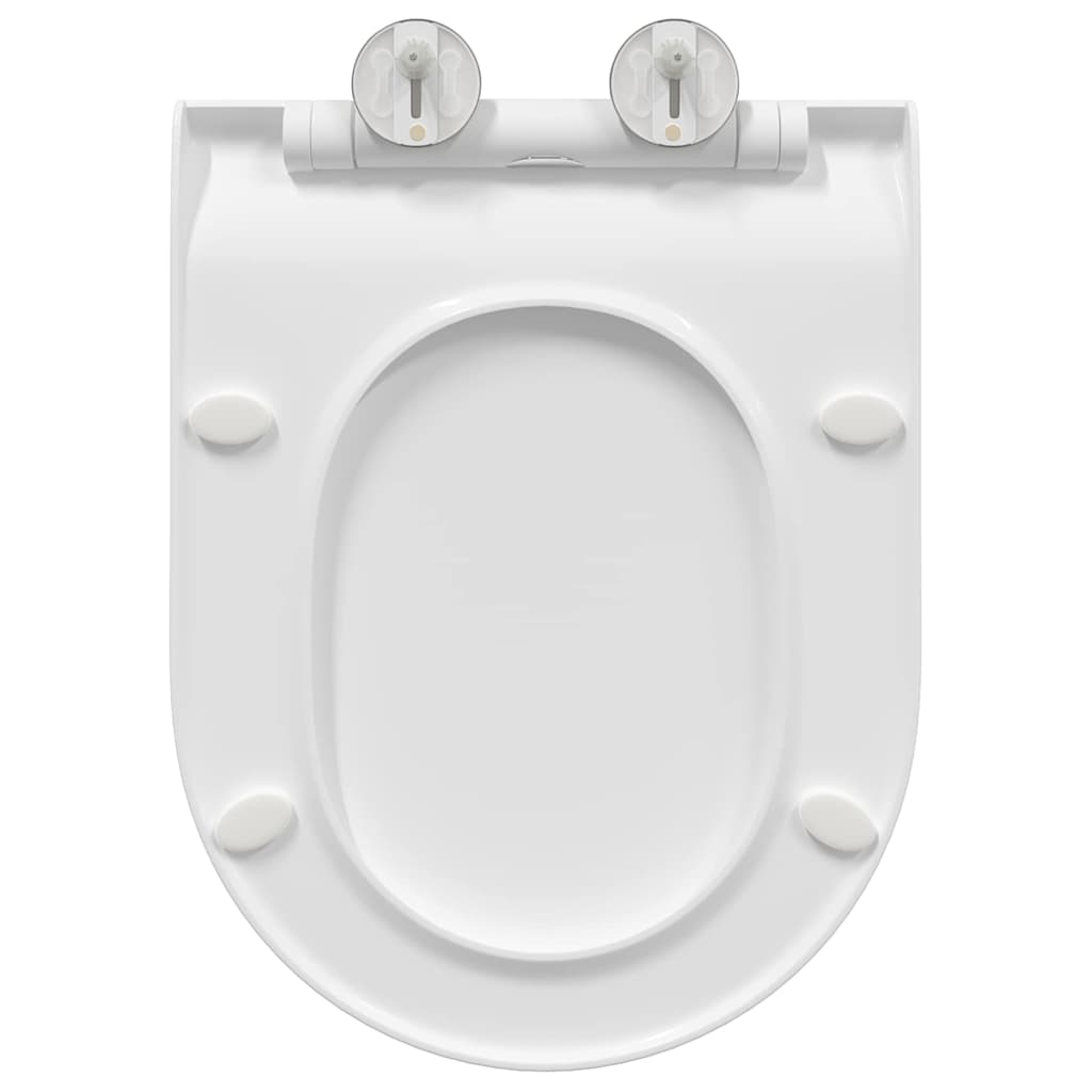 vidaXL Toilettensitz Verstellbar Weiß 48,5 x 36 x 5 cm Polypropylen