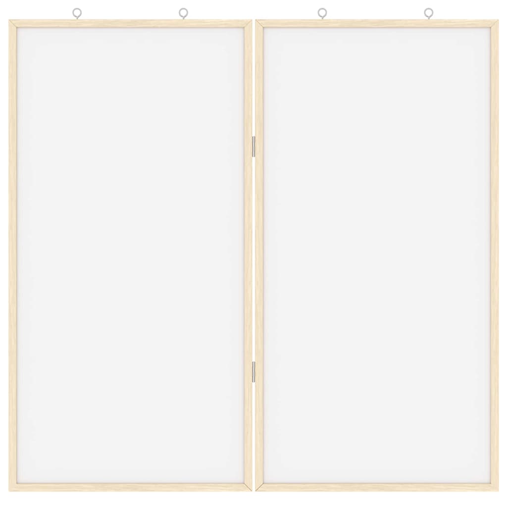 vidaXL Info-Tafel Weiß 80 x 80 x 1,4 cm Massivholz Kiefer