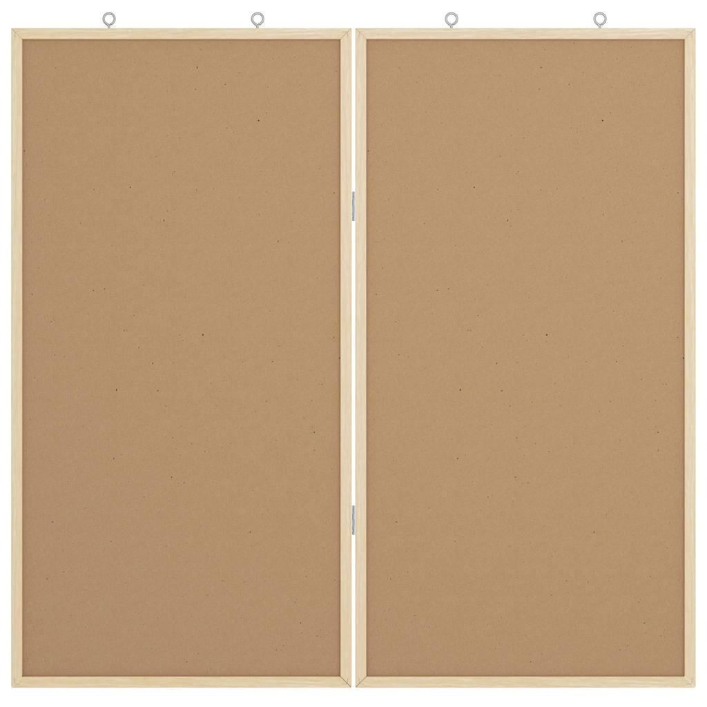 vidaXL Info-Tafel Weiß 80 x 80 x 1,4 cm Massivholz Kiefer