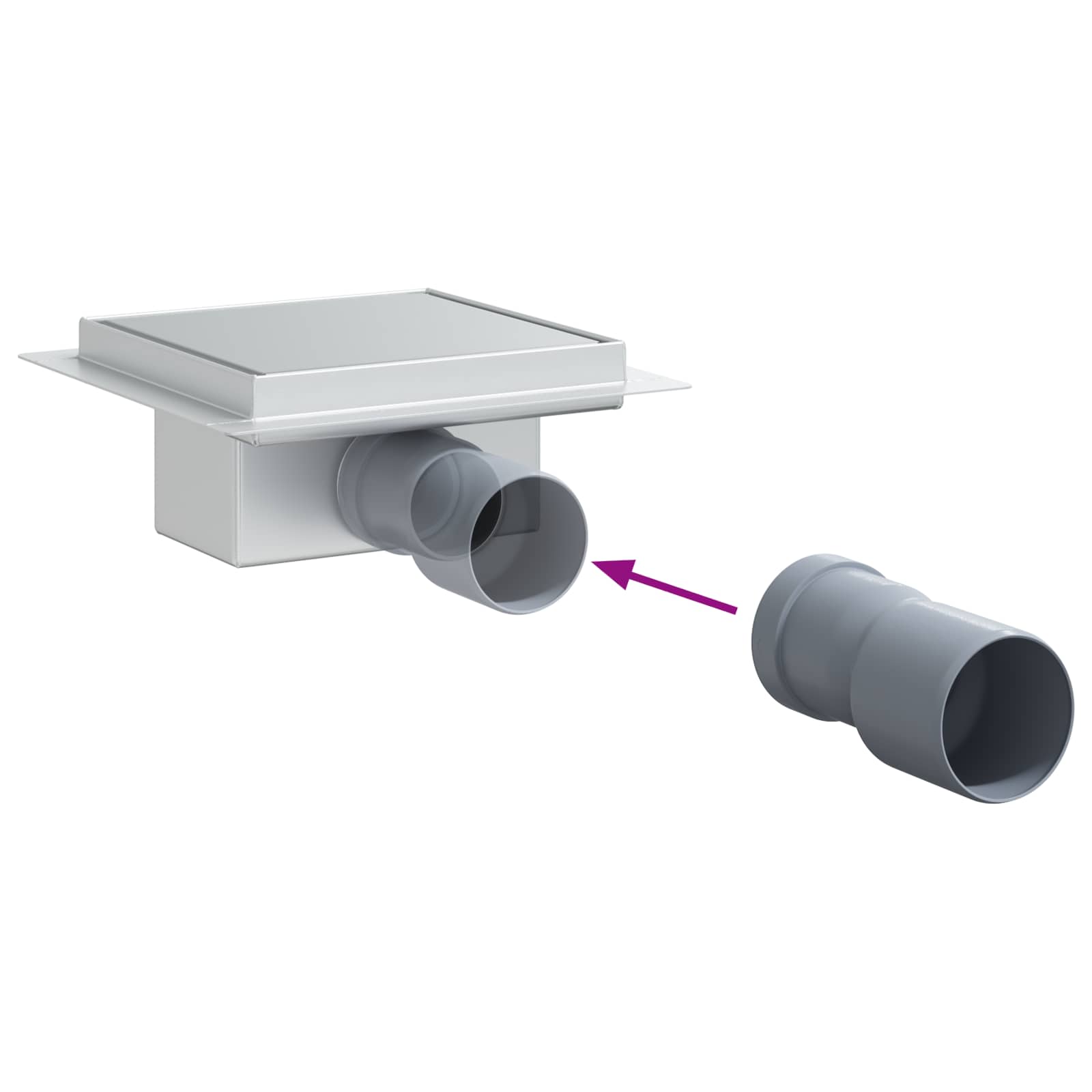 vidaXL 2 in 1 Duschabfluss Silber 15 x 15 cm Edelstahl 304