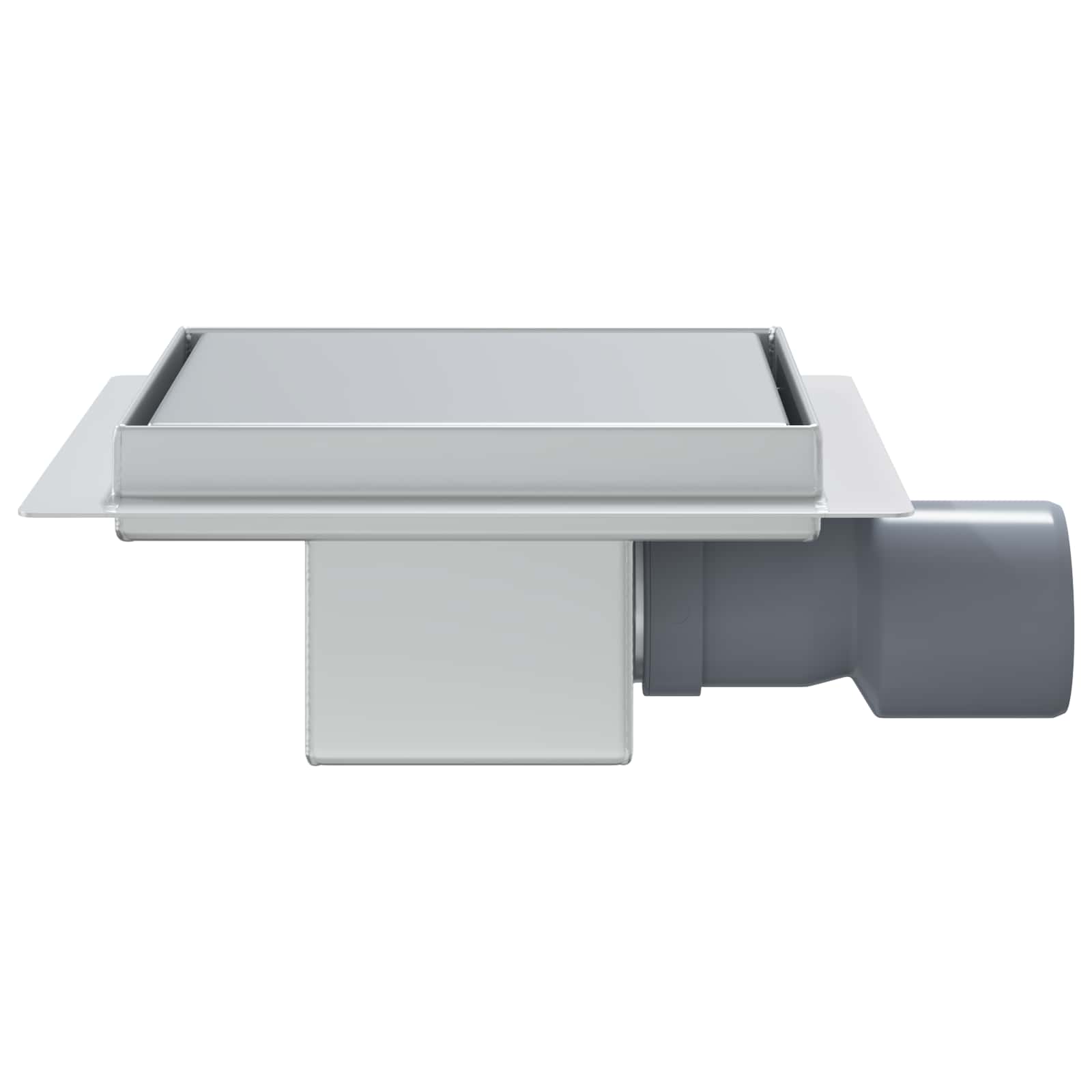 vidaXL 2 in 1 Duschabfluss Silber 15 x 15 cm Edelstahl 304