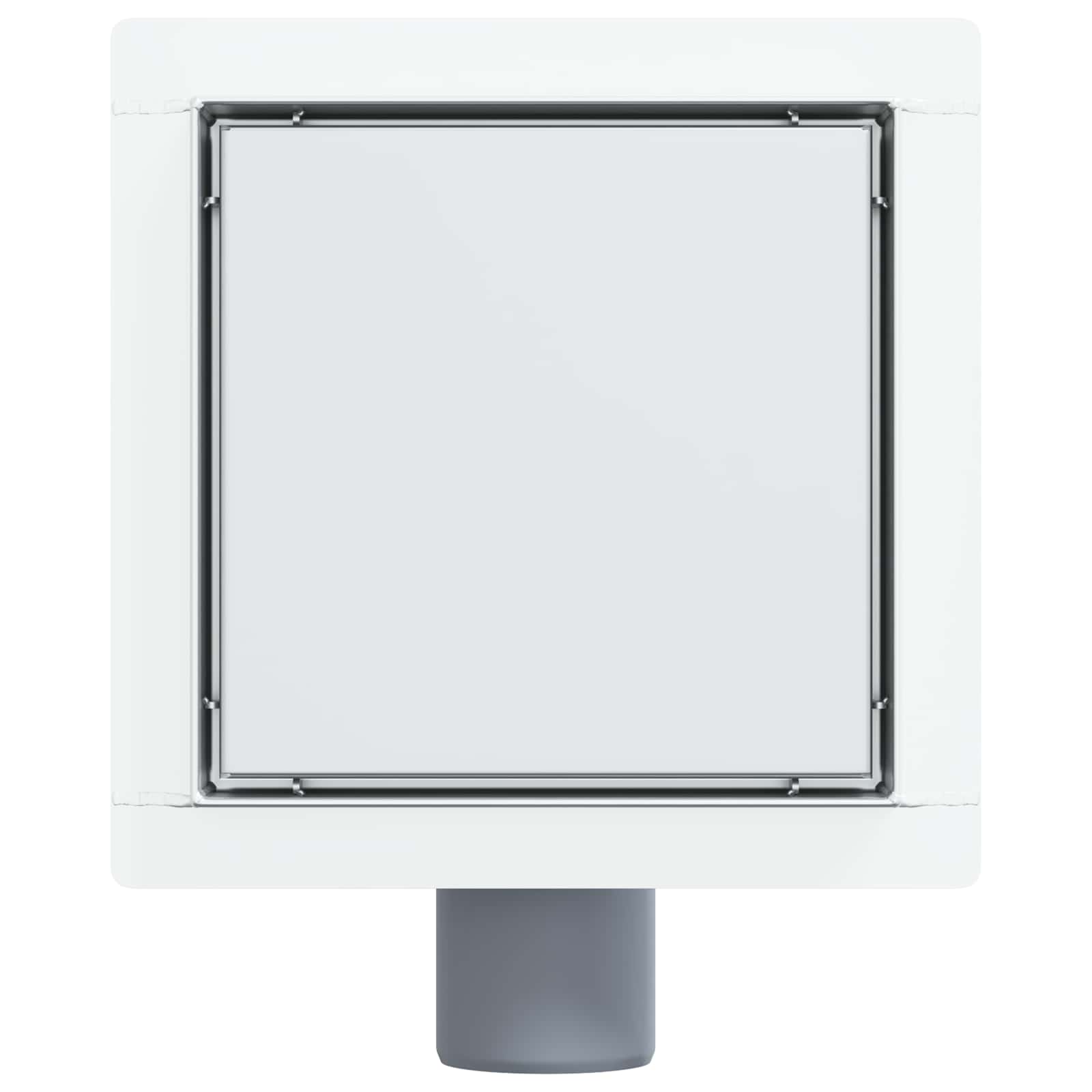 vidaXL 2 in 1 Duschabfluss Silber 15 x 15 cm Edelstahl 304