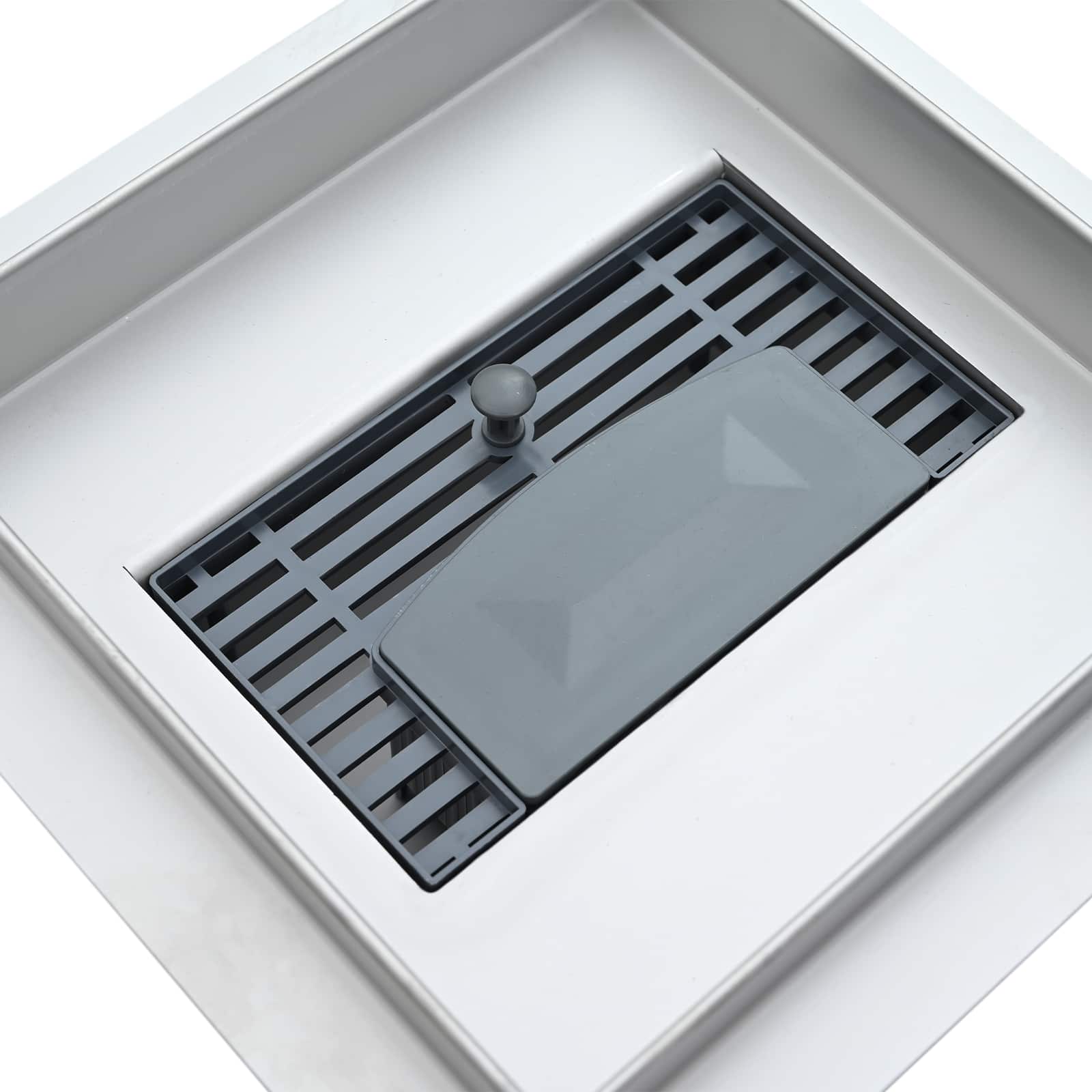 vidaXL 2 in 1 Duschabfluss Silber 15 x 15 cm Edelstahl 304